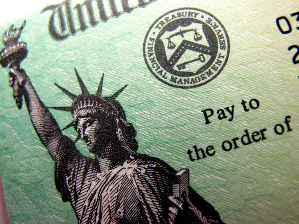 Check from the Federal Government/U.S. Department of the Treasury