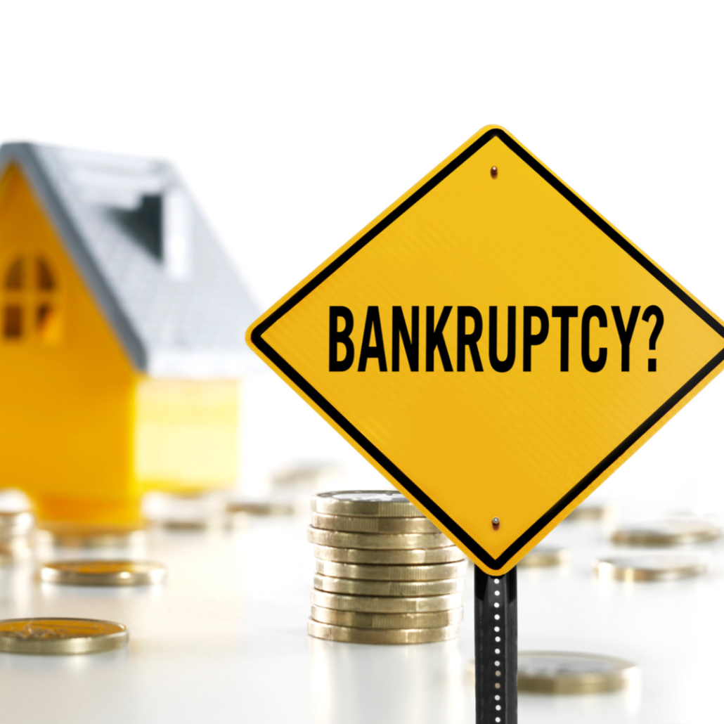 Traffic Sign with the word "Bankruptcy" -- when down a difficult financial path, bankruptcy may be a good way to negative through the issues. It is important to understand the truth about bankruptcy and debunk all the bankruptcy myths to make the right decision.
